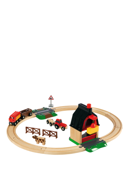 BRIO World Animal Farm Wooden Train Set, FSC-Certified (Beech) - view 2, Multi