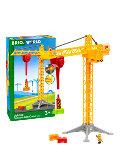 BRIO World Light Up Construction Crane, FSC-Certified (Beech)