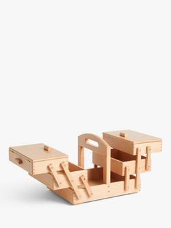 Milward Wooden Cantilever Sewing Box - view 2, Neutral