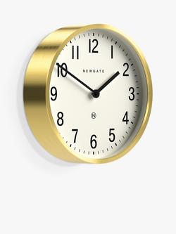 Newgate Clocks Master Edwards Analogue Wall Clock, 30cm - view 2, Radial Brass