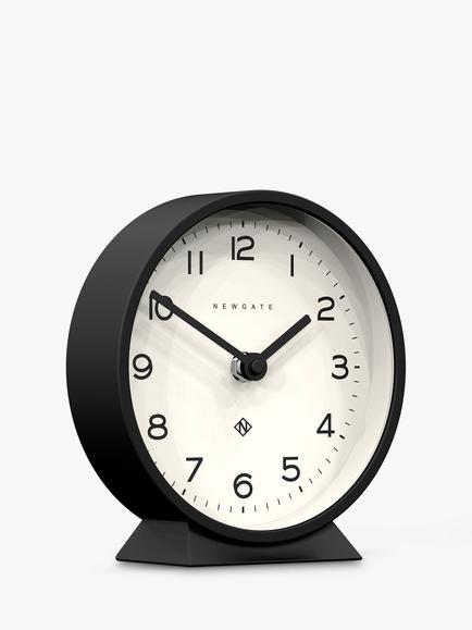 Newgate Clocks Silent Sweep Analogue Mantel Clock, 16cm - view 2, Black