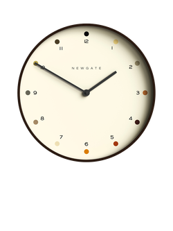 Newgate Clocks Mr Clarke Analogue Wall Clock, 40.5cm, Brown, Brown