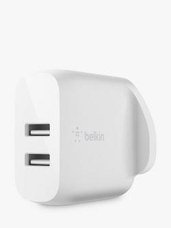 Belkin USB Type-A Wall Charger, White, White
