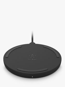 Belkin 10W Qi Wireless Charging Pad with Power Supply, Black