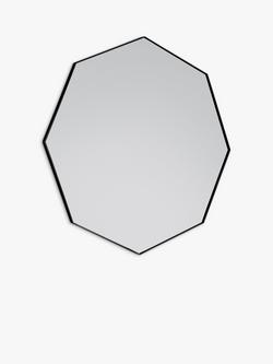 Gallery Direct Bowie Octagonal Metal Frame Mirror, 80 x 80cm, Black
