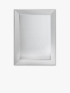 Gallery Direct Bertoni Rectangular Glass Frame Mirror, 109 x 81cm, Silver