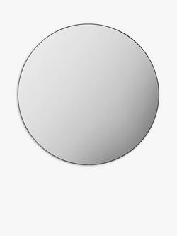 Gallery Direct Hayle Round Metal Frame Mirror, 100cm, Black