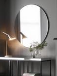Gallery Direct Hayle Round Metal Frame Mirror, 100cm