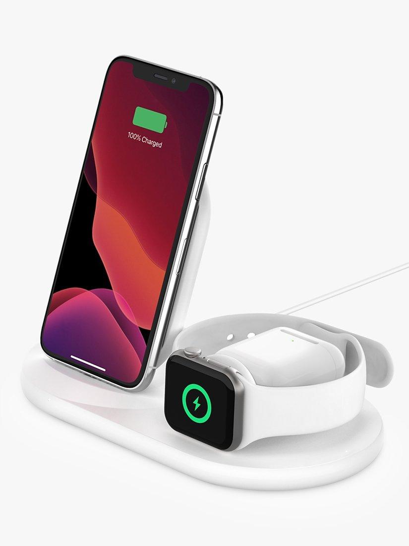 Belkin 3 in 1 Wireless Charger for Apple Watch iPhone AirPods White