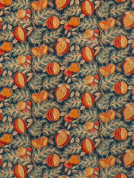 Sanderson Cantaloupe Velvet Furnishing Fabric, Turmeric/Indigo