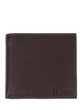 Barbour Elvington Coin Pocket Leather Wallet, Dark Brown/Tan