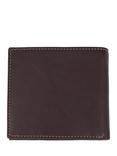 Barbour Elvington Coin Pocket Leather Wallet, Dark Brown/Tan