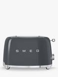 Smeg TSF01 2-Slice Toaster, Grey