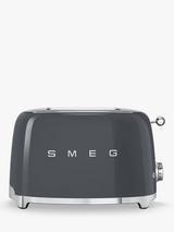 Smeg TSF01 2-Slice Toaster, Grey