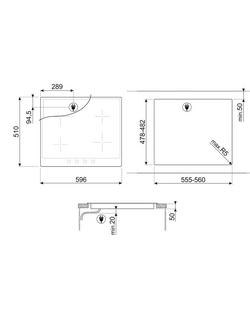 Smeg Victoria SI964NM Induction Hob, Black - view 2, Black