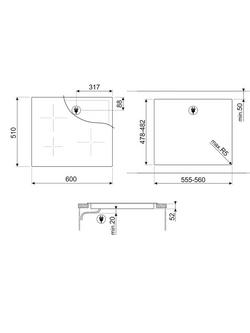 Smeg Universal SI2641D Induction Hob, Black - view 2, Black