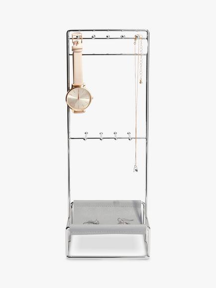 Stackers Jewellery Hanger, Silver/Pebble Grey