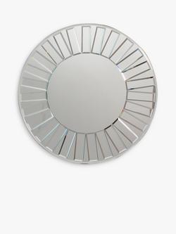 Gallery Direct Mondello Round Glass Frame Mirror, Clear, Clear