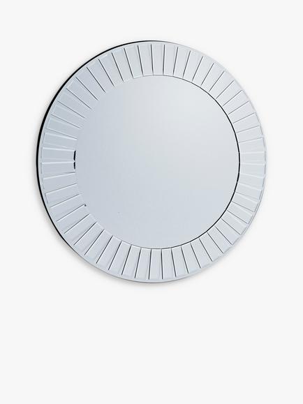 Gallery Direct Mondello Round Glass Frame Mirror, Clear, Clear