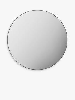 Gallery Direct Bowie Round Metal Frame Mirror, 80cm, Black