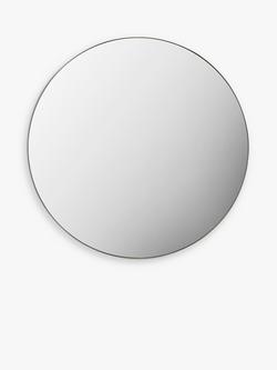 Gallery Direct Bowie Round Metal Frame Mirror, 80cm, Champagne