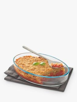 Pyrex Essentials Oval Glass Roasting Dish, 1.6L, 26cm, Clear - view 2, Clear