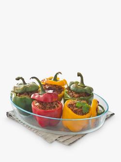 Pyrex Essentials Oval Glass Roasting Dish, 3L, 35cm, Clear - view 2, Clear