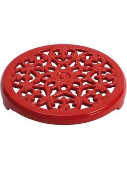 STAUB Lilly Cast Iron Trivet, Red