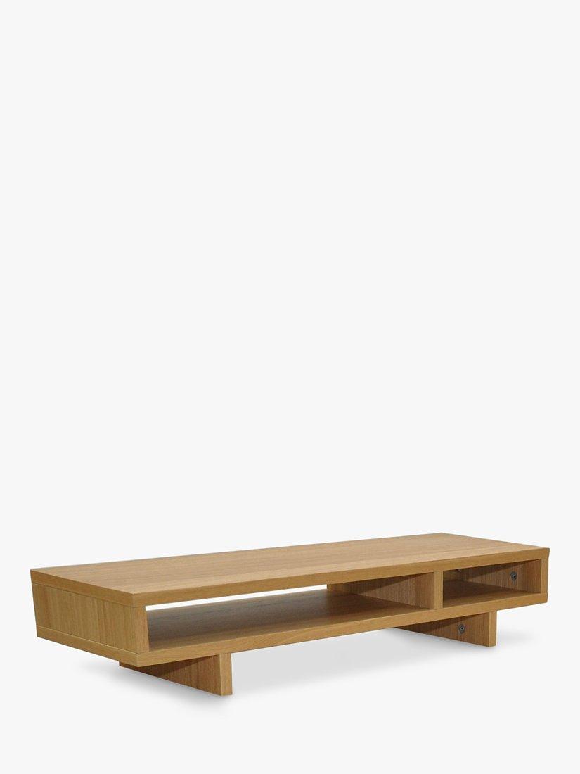 John Lewis Abacus Monitor Stand and Desk Storage Station, FSC Certified (Oak Veneer), Natural
