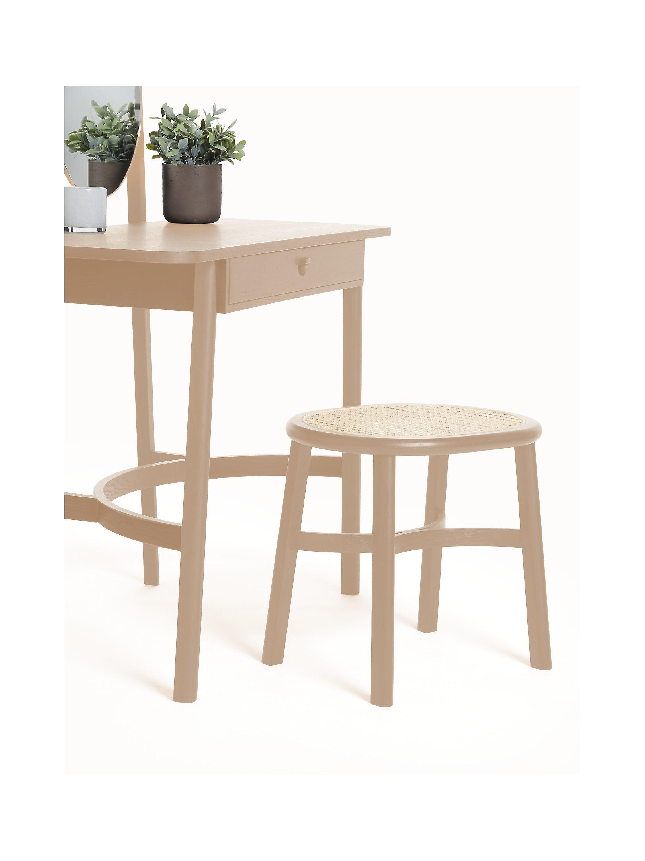 John Lewis Rattan Dressing Table Stool Oak