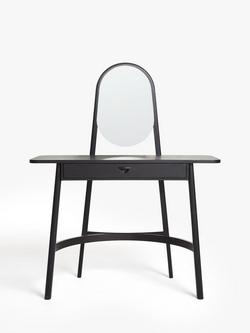 John Lewis Rattan Dressing Table and Mirror - view 2, Black