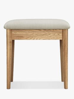 John Lewis Essence Dressing Table Stool, Oak - view 2, Oak