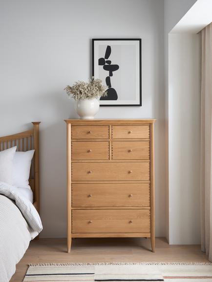 John Lewis Essence Wide 7 Drawer Chest, Oak - view 2, Oak