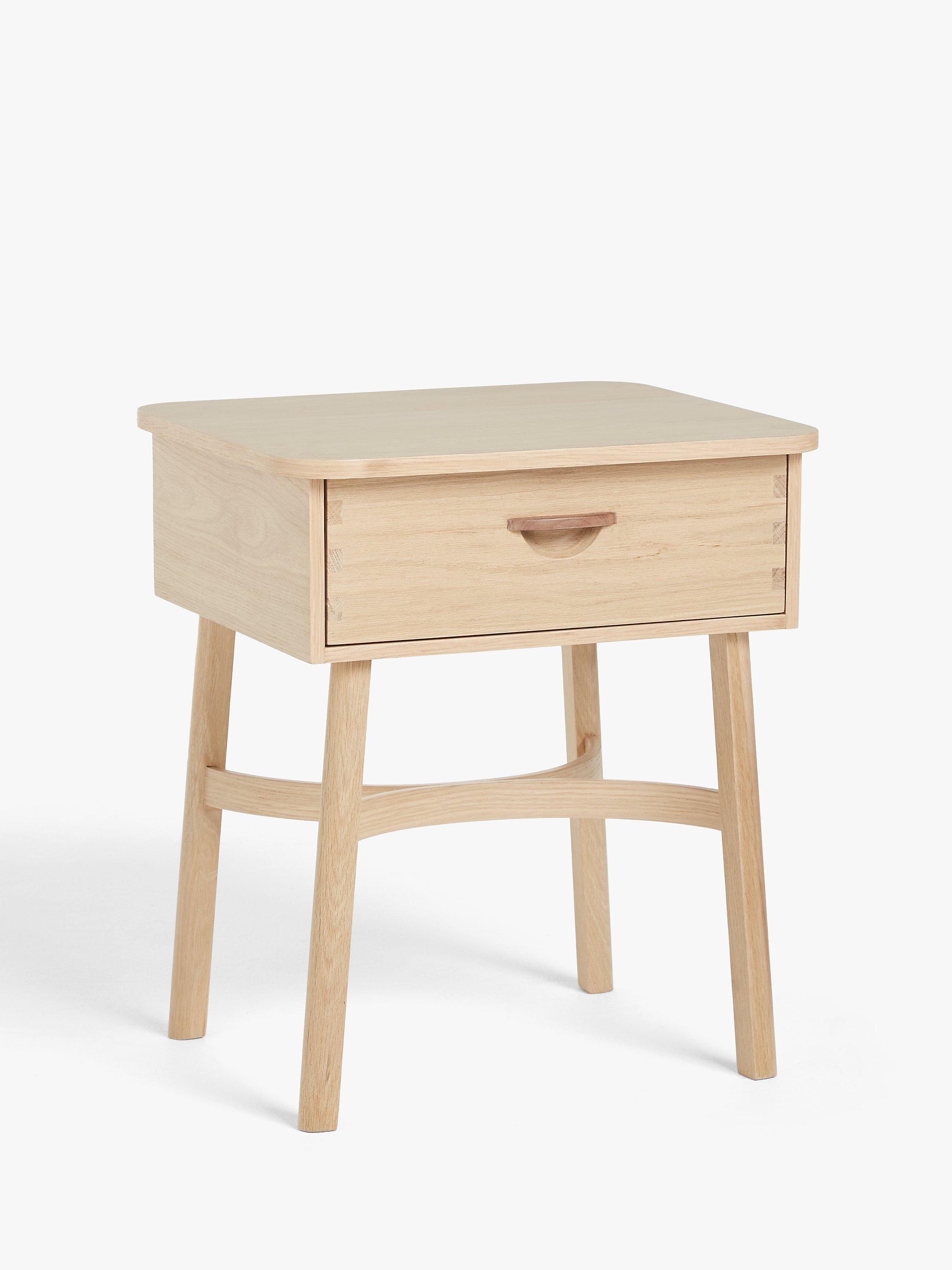John Lewis & Partners Rattan Bedside Table, Oak