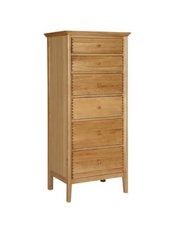John Lewis Essence Tall 6 Drawer Chest, Oak, Oak