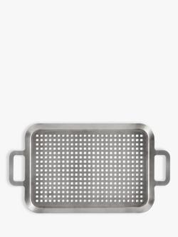 John Lewis Stainless Steel BBQ Grill Topper, 45cm - view 2, Silver