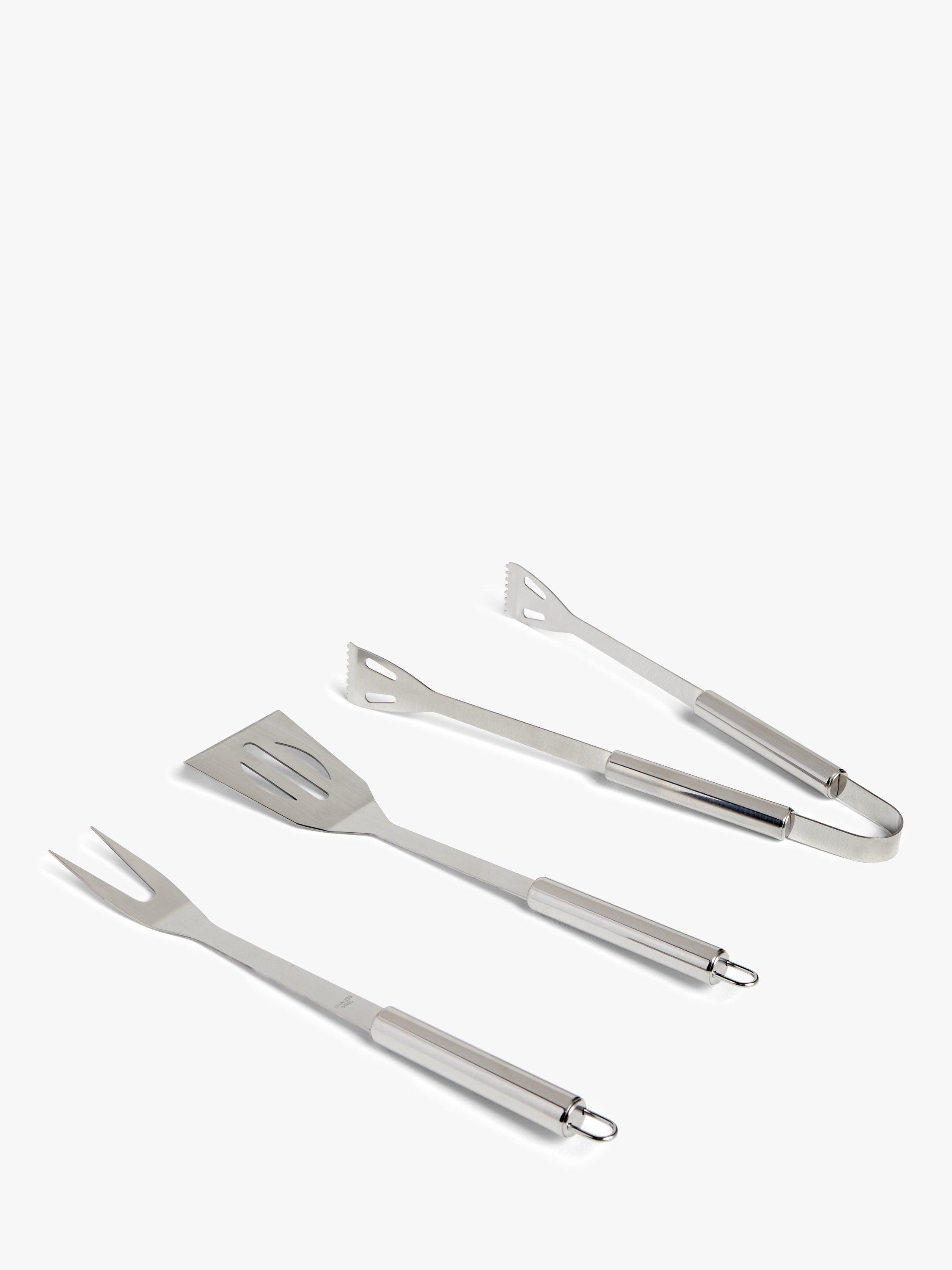 John Lewis Stainless Steel BBQ Tool & Utensil Set, 3 Piece
