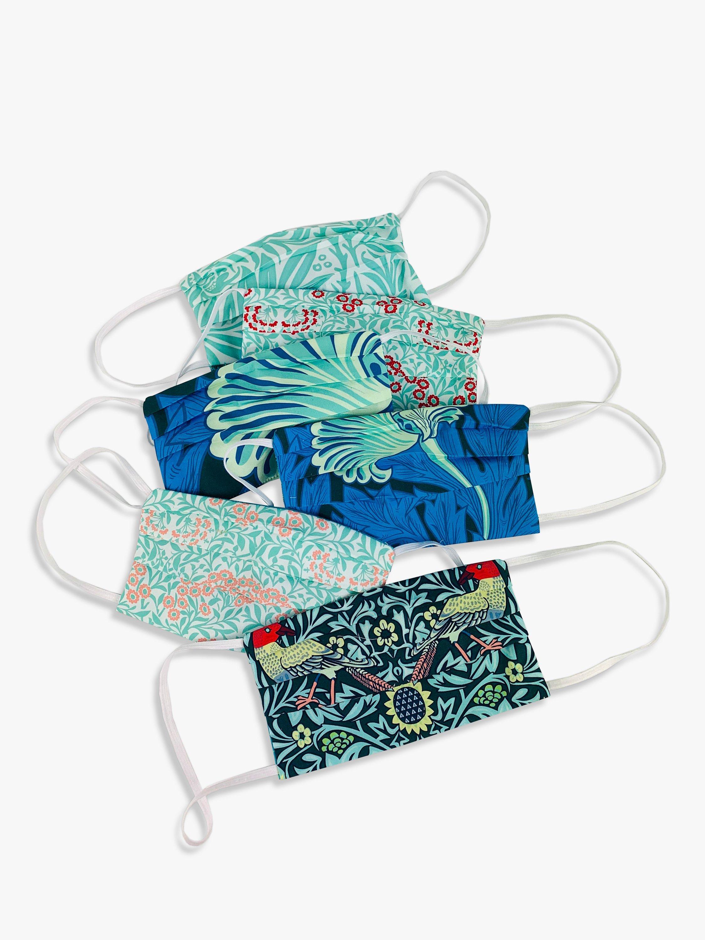 Fabbies V&A Inspired by William Morris DIY Face Mask Sewing Kit, Pack of 6