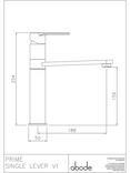 Abode Prime Single Lever Kitchen Mixer Tap