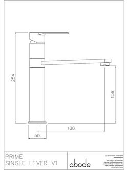 Abode Prime Single Lever Kitchen Mixer Tap - view 2, Chrome
