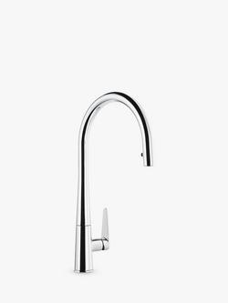 Abode Coniq R Single Lever Pull-Out Kitchen Mixer Tap, Chrome