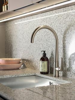 Abode Coniq R Single Lever Kitchen Mixer Tap - view 2, Brushed Nickel