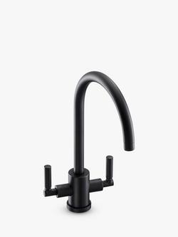 Abode Atlas Monobloc Aquifier Water Filter 2 Lever Kitchen Tap, Matt Black