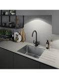 Abode Atlas Monobloc Aquifier Water Filter 2 Lever Kitchen Tap, Matt Black