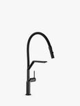 Abode Tubist Professional Pull-Around Spray Single Lever Kitchen Mixer Tap, Matt Black
