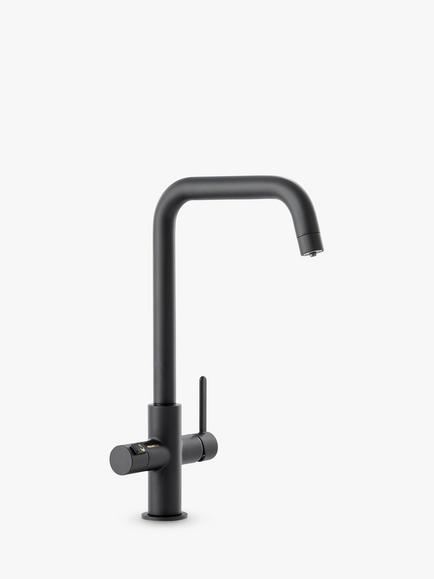 Pronteau by Abode Prothia Quad Slimline 3-in-1 Instant Steaming Hot Water Single Lever Kitchen Tap, Matt Black
