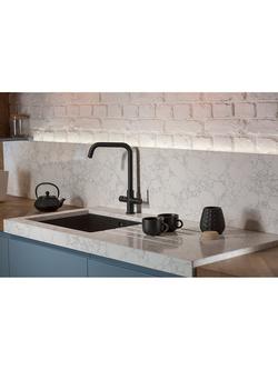 Pronteau by Abode Prothia Quad Slimline 3-in-1 Instant Steaming Hot Water Single Lever Kitchen Tap - view 2, Matt Black