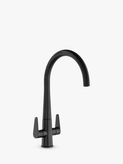 Abode Coniq R Monobloc 2 Lever Kitchen Tap, Matt Black