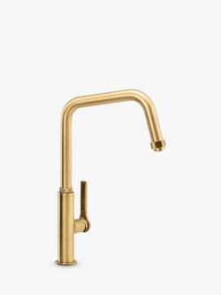 Abode Hex Single Lever Kitchen Mixer Tap, Antique Brass