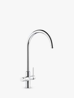 Pronteau by Abode Prothia Swan Slimline 3-in-1 Instant Steaming Hot Water Single Lever Kitchen Tap, Chrome